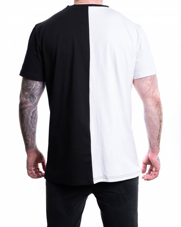 Mens White & Black T-Shirt - Image 2