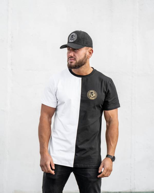 Mens White & Black T-Shirt - Image 4