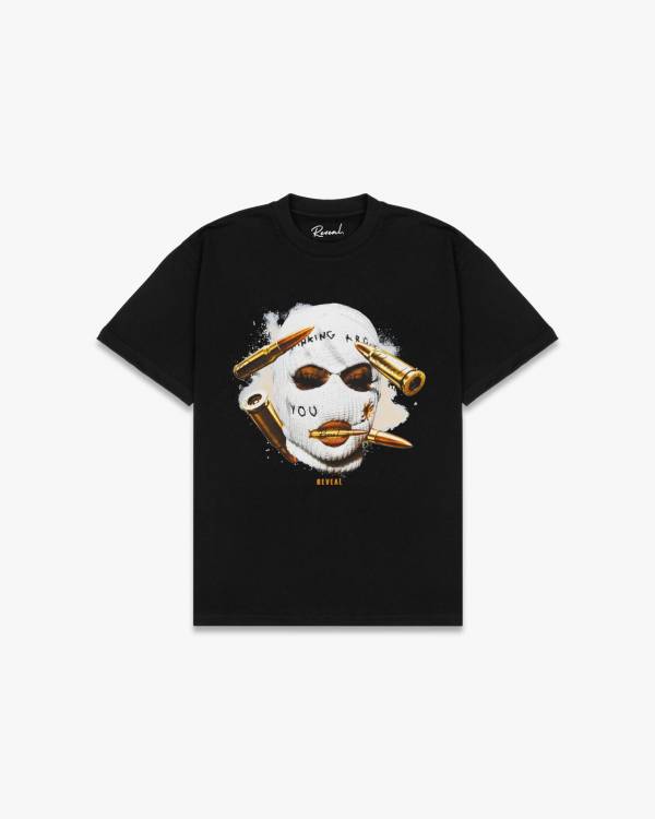 Black Oversized Balaclava T-Shirt