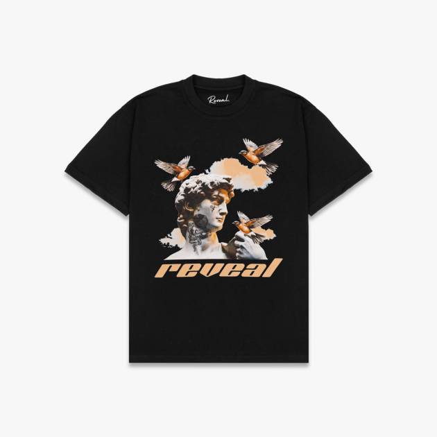 Black Oversized Reveal T-Shirt