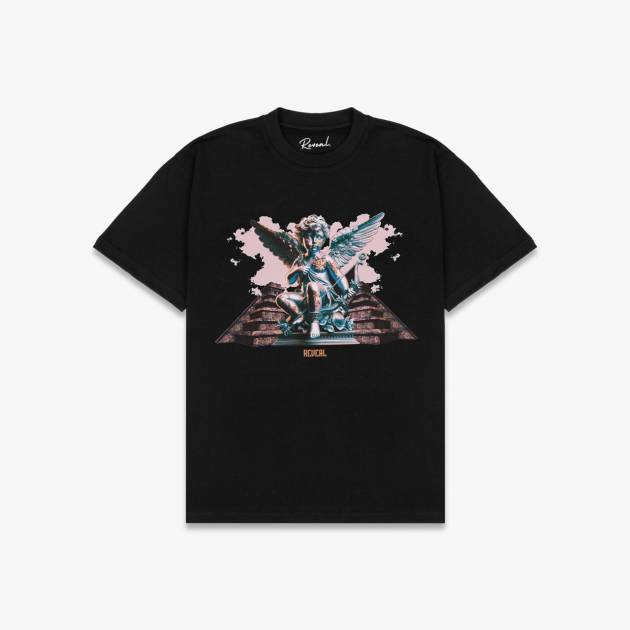 Black Oversized Angel T-Shirt