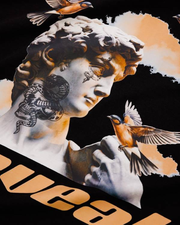 Black Oversized Reveal T-Shirt - Image 2
