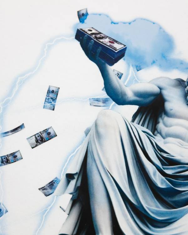 White Oversized Money T-Shirt - Image 4