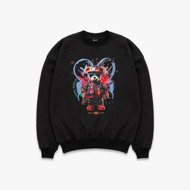 Black Love Drip Oversized Sweater