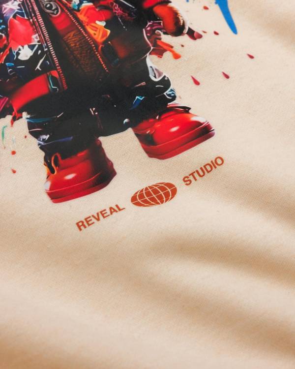 Beige Love Drip Oversized Sweater - Image 4